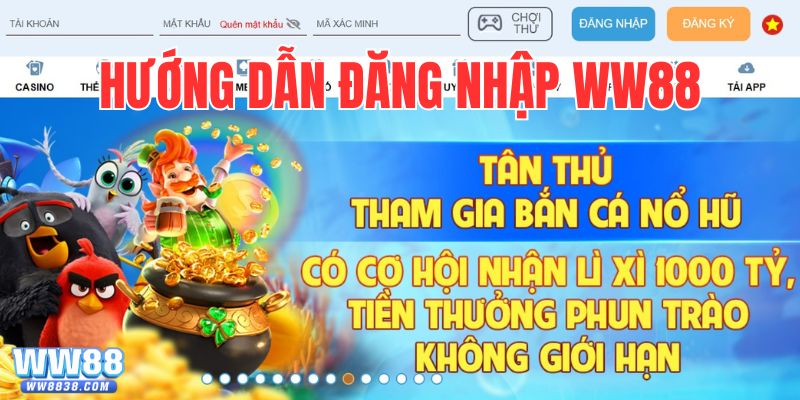 Xác nhận thông tin để login thành công vào ww888